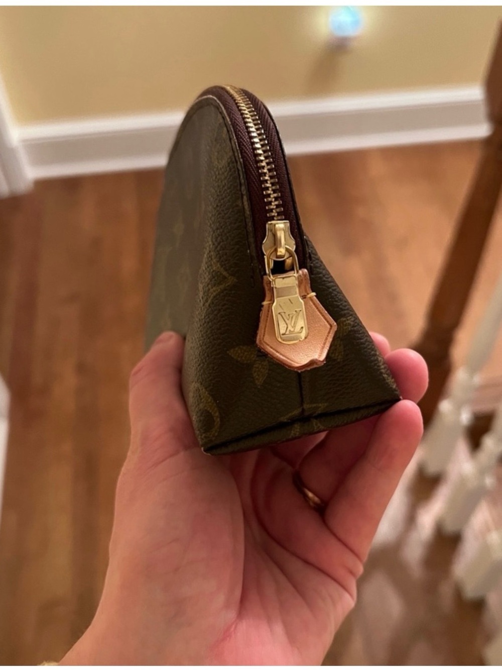 Louis Vuitton Monogram Pouch in Dark Brown and Tan - Picture 4 of 6